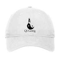 Black Silhouette Art Of Qigong Adjustable Cap | Artistshot