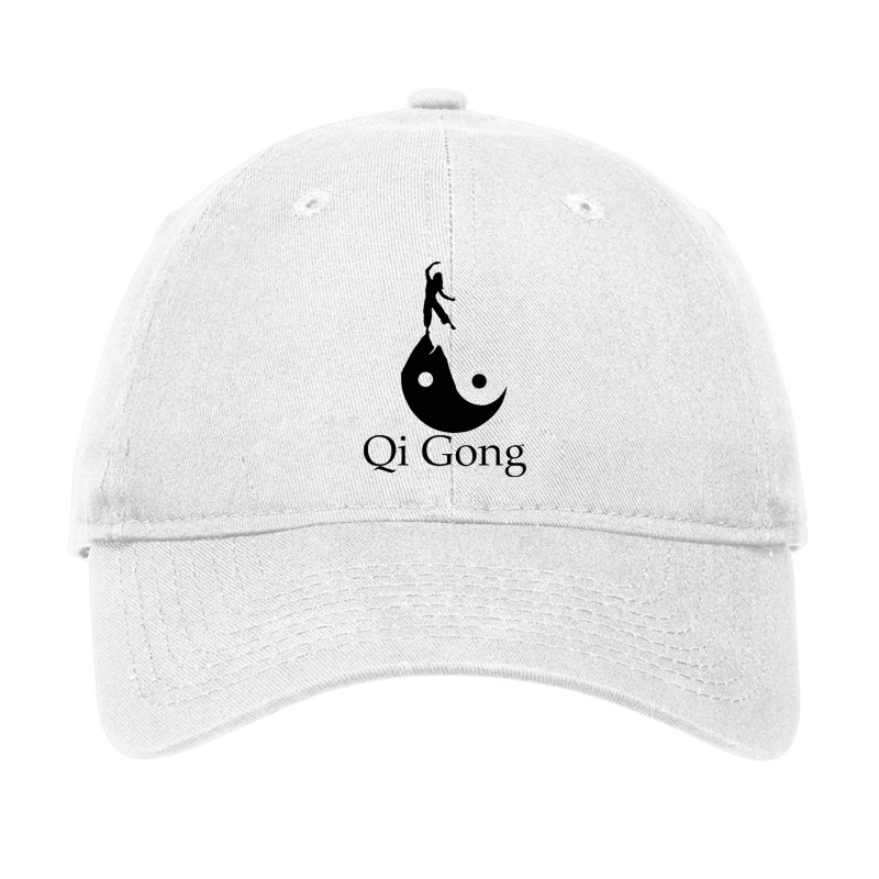 Black Silhouette Art Of Qigong Adjustable Cap by RetnoAN | Artistshot