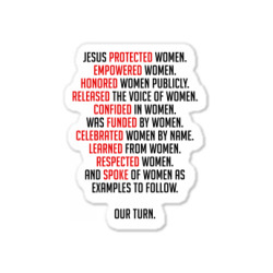 Jesus Protected Women Sticker Designed By Forest Hill