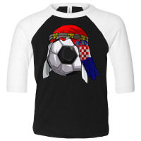 Croatia Soccer Football Team 2022 Arab Keffiyeh Croatia Flag T Shirt Toddler 3/4 Sleeve Tee | Artistshot