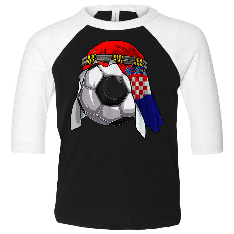 Croatia Soccer Football Team 2022 Arab Keffiyeh Croatia Flag T Shirt Toddler 3/4 Sleeve Tee by tamarogbbrazee4 | Artistshot