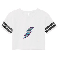 Purple Border Aztec Pattern Lightning Scorecard Crop Tee | Artistshot