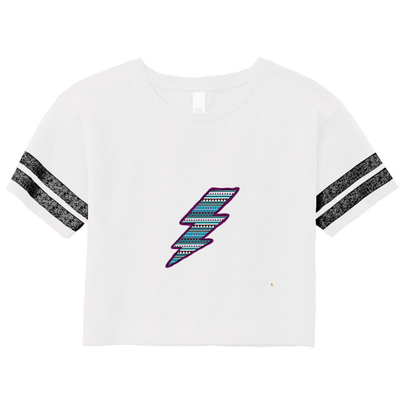 Purple Border Aztec Pattern Lightning Scorecard Crop Tee by Bettercallsaul | Artistshot