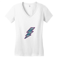 Purple Border Aztec Pattern Lightning Women's V-neck T-shirt | Artistshot