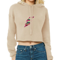 Pink Serape Lightning Cropped Hoodie | Artistshot