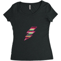 Pink Serape Lightning Women's Triblend Scoop T-shirt | Artistshot