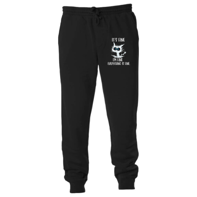 It's Fine I'm Fine Everything Is Fine Funny Cat Teacher Unisex Jogger | Artistshot