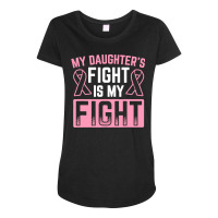 My Daughter's Fight Is My Fight Maternity Scoop Neck T-shirt | Artistshot