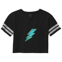 Turquoise Lightning Scorecard Crop Tee | Artistshot