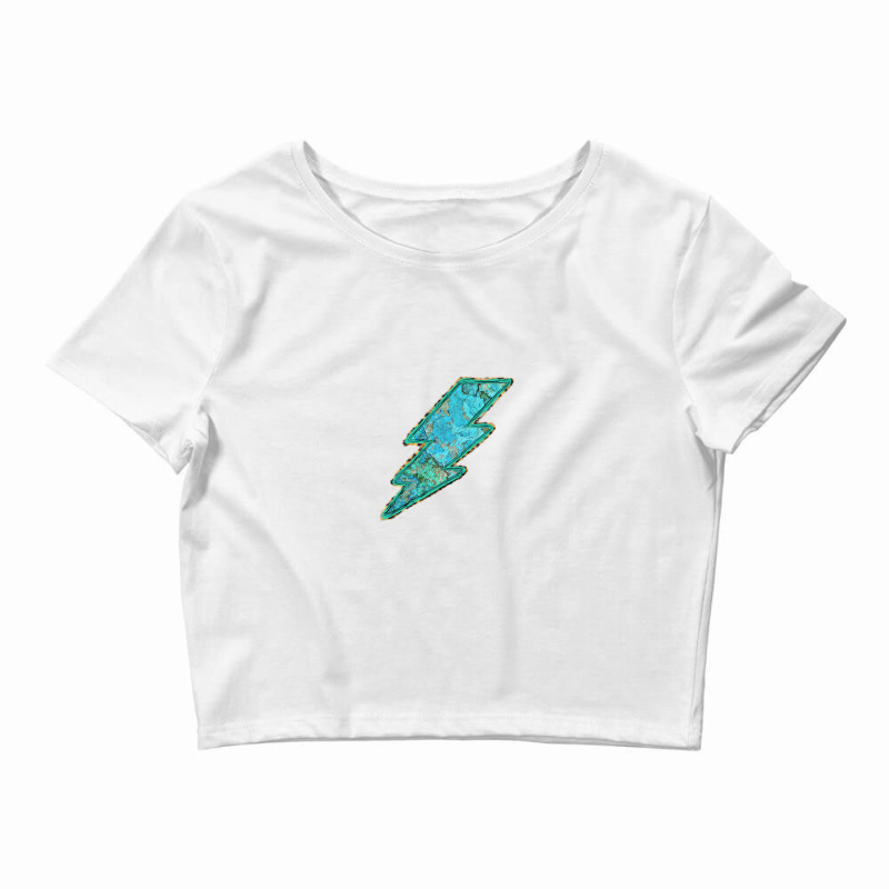 Turquoise Lightning Crop Top by Bettercallsaul | Artistshot