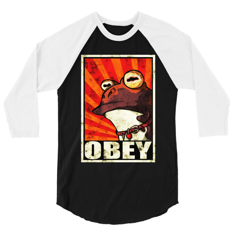 Obey The Hypnotoad 3/4 Sleeve Shirt | Artistshot