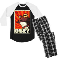 Obey The Hypnotoad Men's 3/4 Sleeve Pajama Set | Artistshot