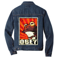 Obey The Hypnotoad Men Denim Jacket | Artistshot