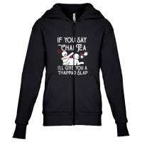 If You Say Chai Tea, I Will Give You A Thappad Slap, Chai Youth Zipper Hoodie | Artistshot