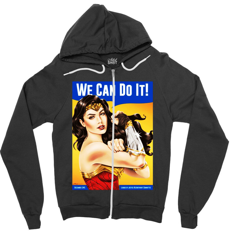 Wonder Riveter Zipper Hoodie | Artistshot