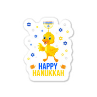 Duck Quack Funny Hanukkah Chanukah Duck Jewish Hebrew Menorah Candles Sticker | Artistshot