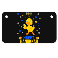 Duck Quack Funny Hanukkah Chanukah Duck Jewish Hebrew Menorah Candles Motorcycle License Plate | Artistshot