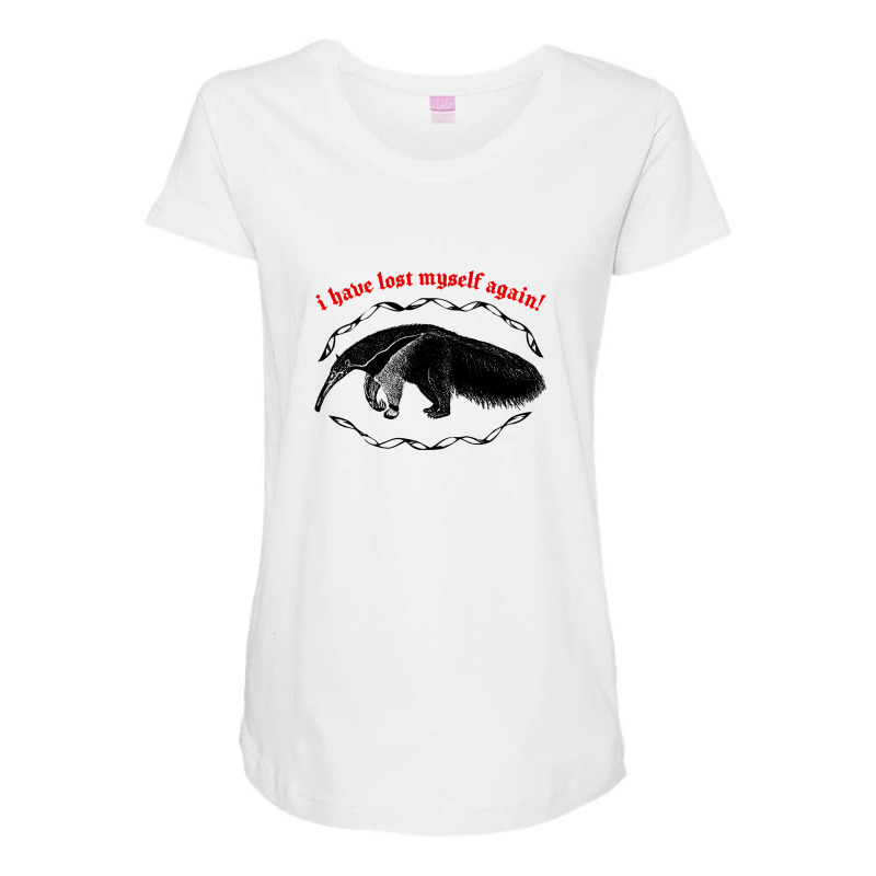 I Have Lost Myself Again ∆ Nihilist Anteater Design Maternity Scoop Neck T-shirt by gusjigangkudus | Artistshot