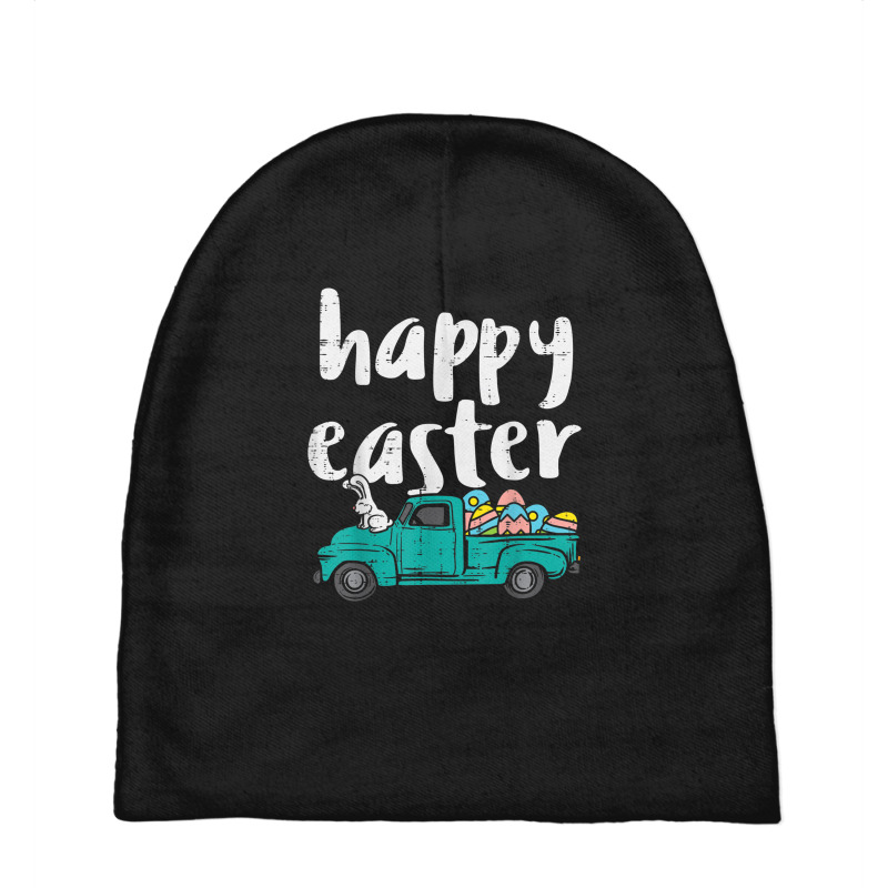 Happy Easter Pickup Truck Bunny Eggs Vintage Men Women Kids T Shirt Baby Beanies by CUSER3143 | Artistshot