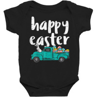 Happy Easter Pickup Truck Bunny Eggs Vintage Men Women Kids T Shirt Baby Bodysuit | Artistshot