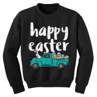 Happy Easter Pickup Truck Bunny Eggs Vintage Men Women Kids T Shirt Youth Sweatshirt | Artistshot