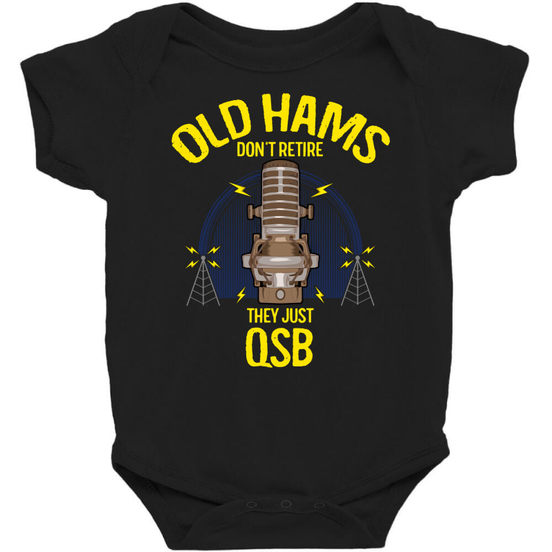 Ham Radio Operator Retirement Gift Retired Funny Qsb Amateur Sweatshir Baby Bodysuit by lorebrend | Artistshot