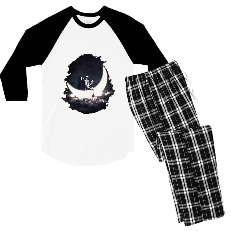 Moon Sailing Men's 3/4 Sleeve Pajama Set | Artistshot