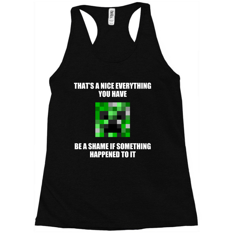 Creeper Meme Racerback Tank by wahidin77 | Artistshot