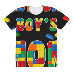 building block mom of birthday boy t shirt All Over Women's T-shirt | Artistshot
