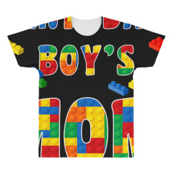 building block mom of birthday boy t shirt All Over Men's T-shirt | Artistshot