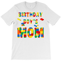 Building Block Mom Of Birthday Boy T Shirt T-shirt | Artistshot