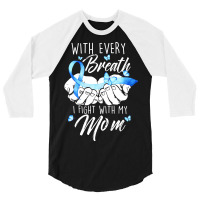 Diabetes Diabetic I Fight With My Mom Diabetes Awareness480 Diabetes A 3/4 Sleeve Shirt | Artistshot