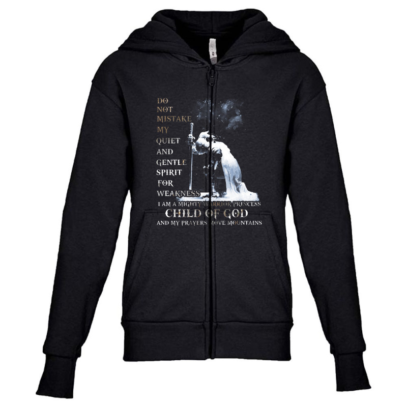 Knight Templar I Am A Child Of God A Warrior Of Christ Pullover Youth Zipper Hoodie | Artistshot