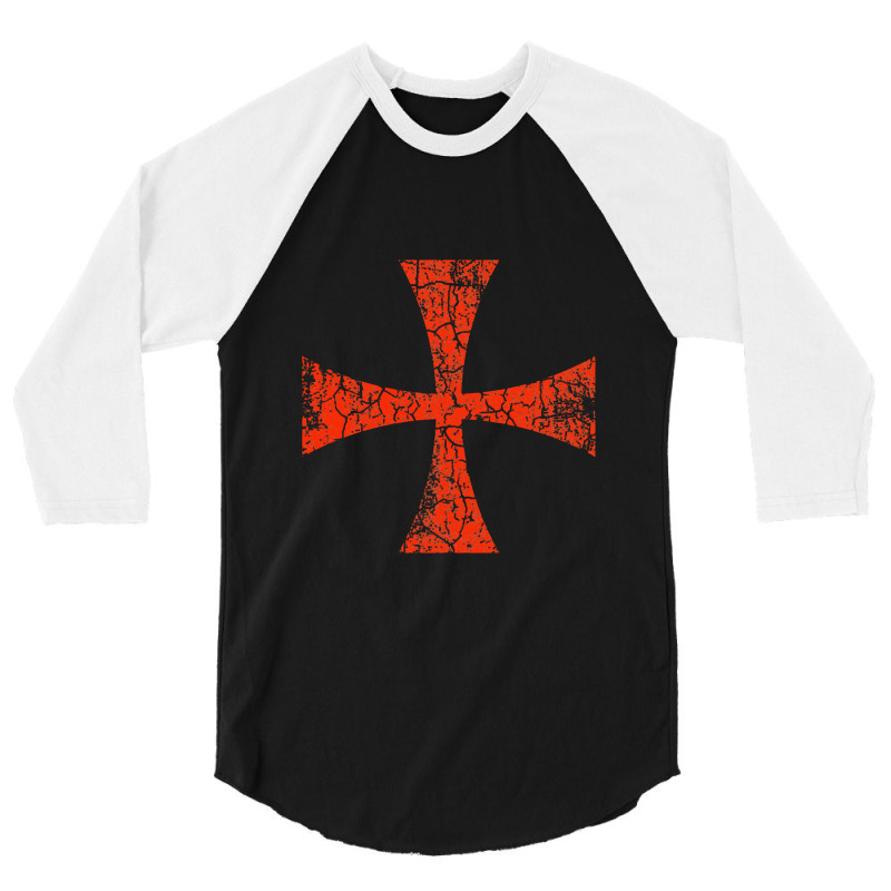 Knights Templar Cross Order Of Solomon's Temple Crusader 3/4 Sleeve Shirt | Artistshot