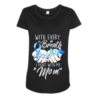 Diabetes Diabetic I Fight With My Mom Diabetes Awareness480 Diabetes A Maternity Scoop Neck T-shirt | Artistshot