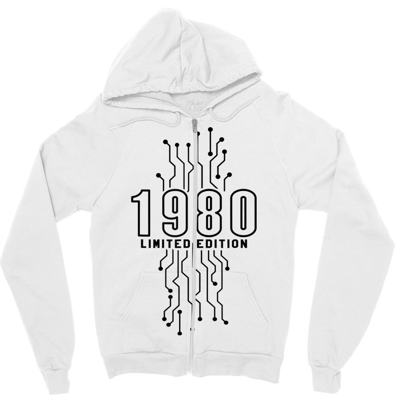 Birthday Year 1980 Limited Edition Gaming Gift Nerd Computer T Shirt Zipper Hoodie by tamarogbbrazee4 | Artistshot