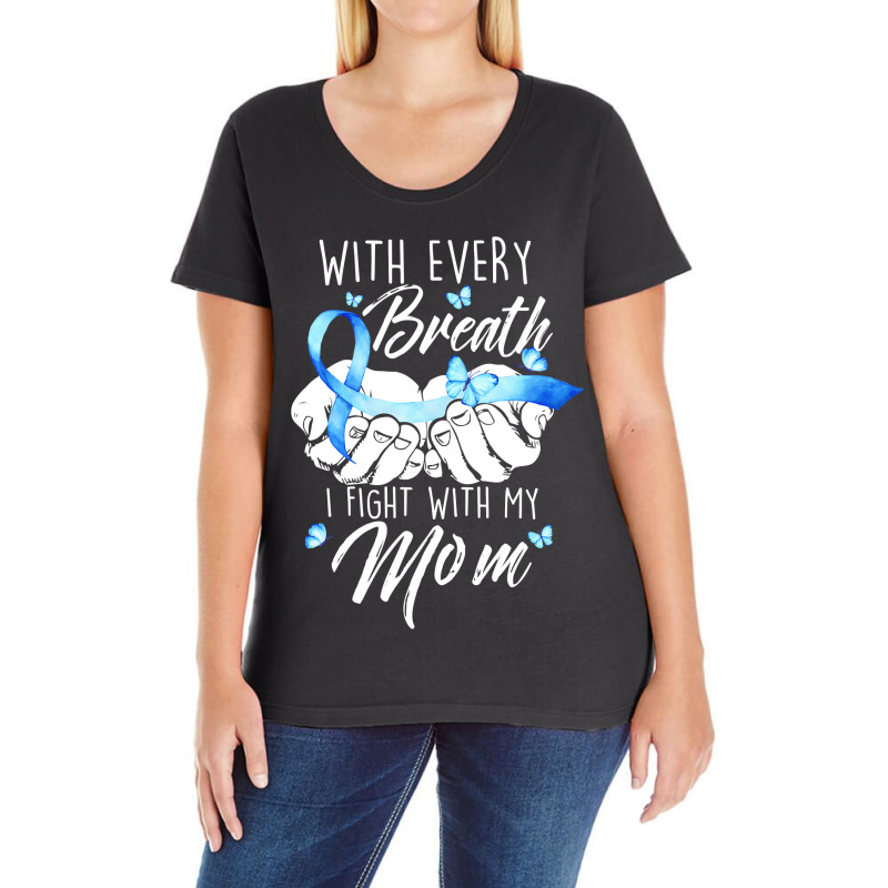 Diabetes Diabetic I Fight With My Mom Diabetes Awareness480 Diabetes A Ladies Curvy T-Shirt by circularflap | Artistshot