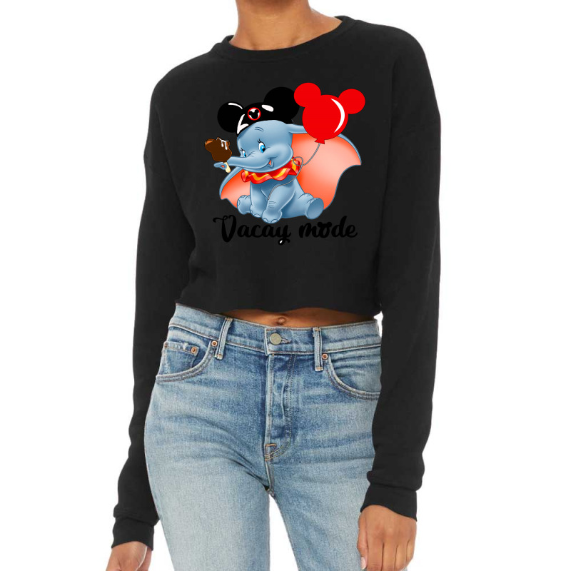 Dumbo Vacay Mode Cropped Sweater by JayadiLoerah | Artistshot