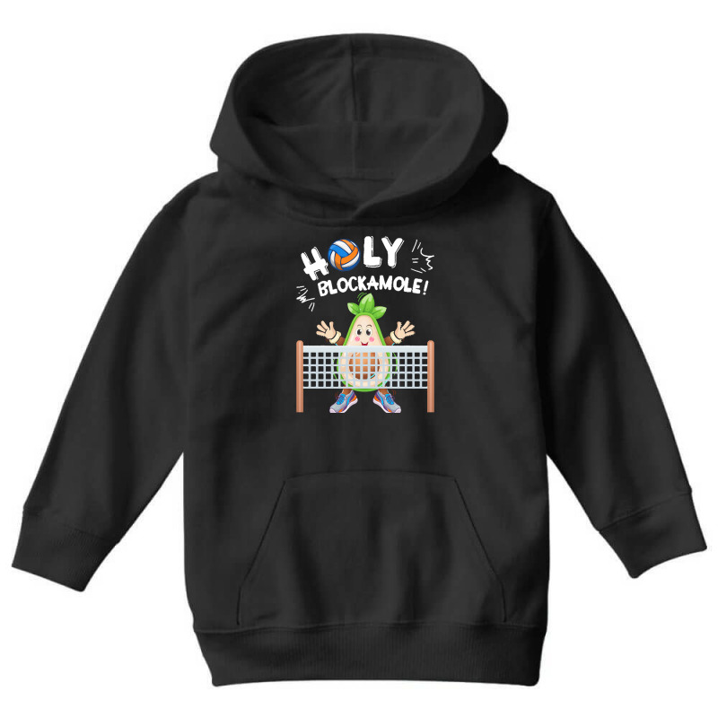 Funny Volleyball Lovers T  Shirt Holy Blockamole Funny Avocado Blocker Youth Hoodie by abelwisoky990 | Artistshot