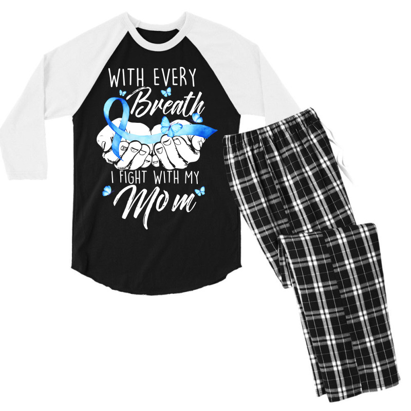 Diabetes Diabetic I Fight With My Mom Diabetes Awareness480 Diabetes A Men's 3/4 Sleeve Pajama Set by circularflap | Artistshot