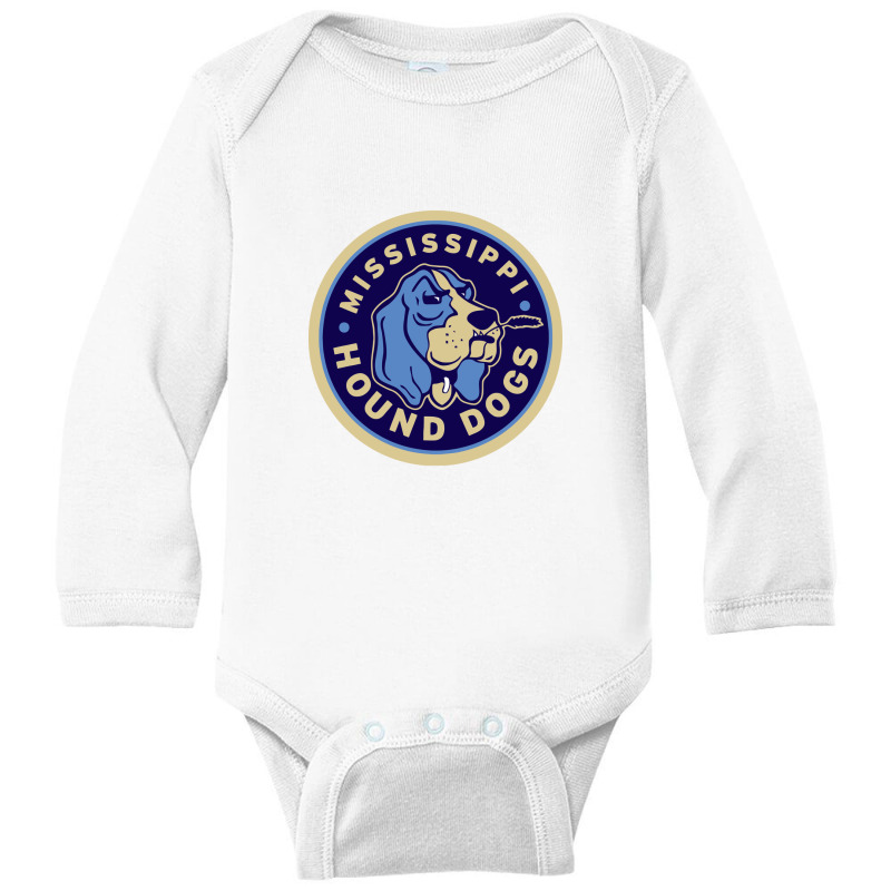 Football Mississippi Hound Dogs Long Sleeve Baby Bodysuit | Artistshot