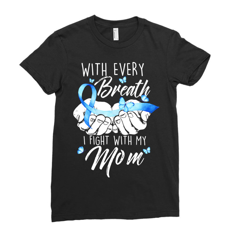 Diabetes Diabetic I Fight With My Mom Diabetes Awareness480 Diabetes A Ladies Fitted T-Shirt by circularflap | Artistshot