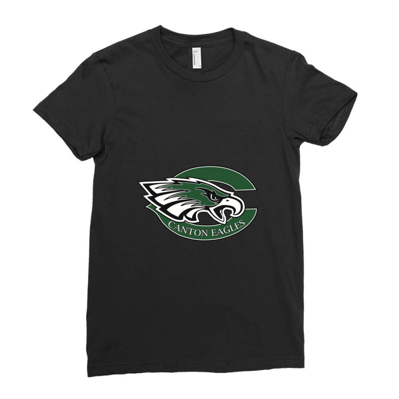 Fotball Canton Cougars Ladies Fitted T-shirt | Artistshot