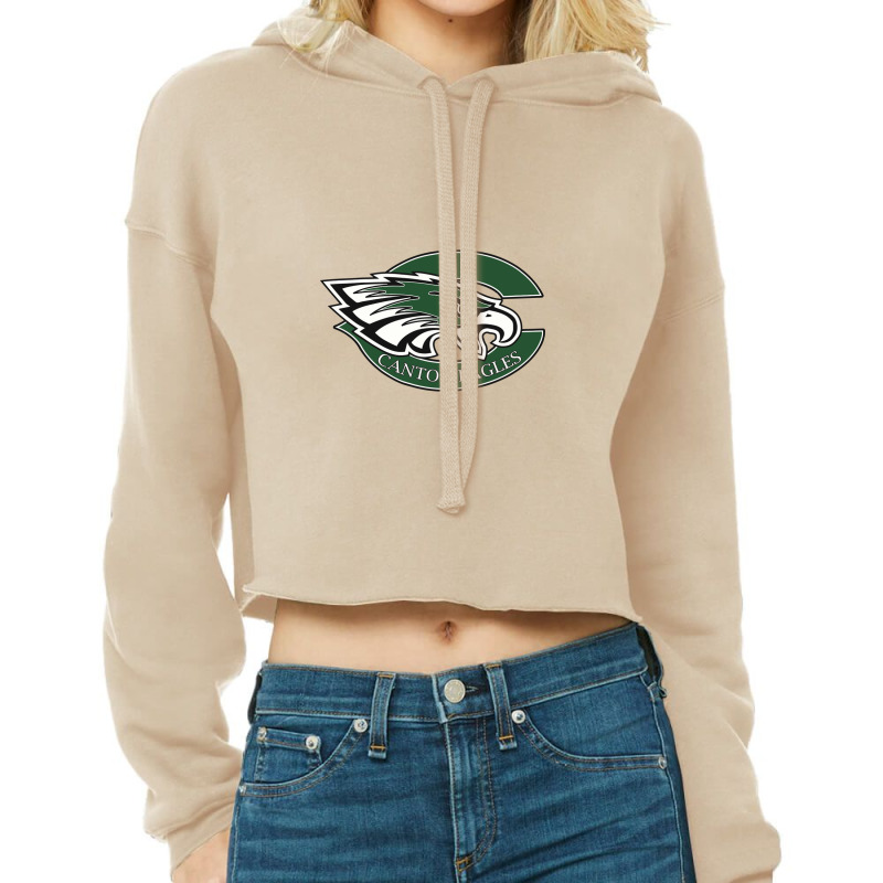 Fotball Canton Cougars Cropped Hoodie | Artistshot