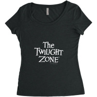 Twilight Zone Simple Title Text Graphic Women's Triblend Scoop T-shirt | Artistshot