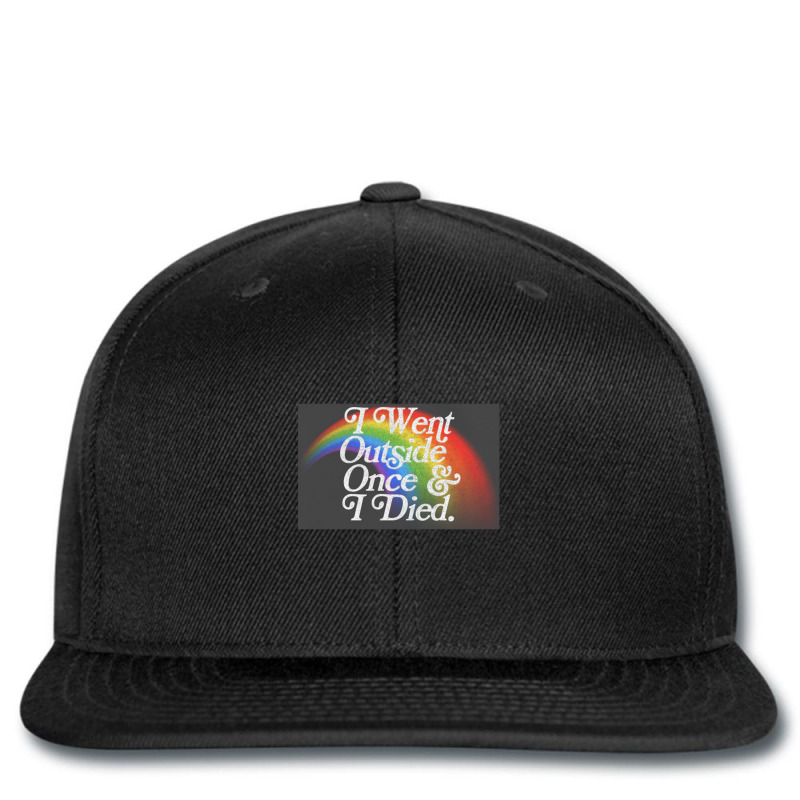 I Went Outside Once & I Died  Nihilist Meme Design Printed hat by gusjigangkudus | Artistshot