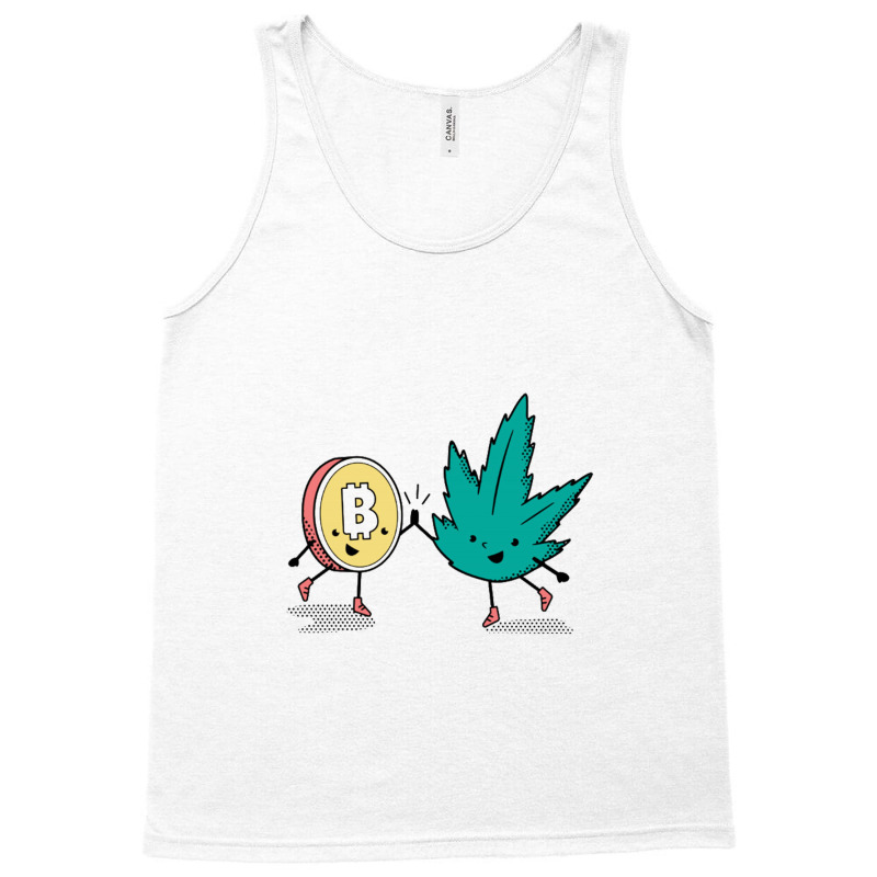 Bitcoin , Weed Funny Cannabis , Cryptocurrency Gift Tee Shir Tank Top | Artistshot