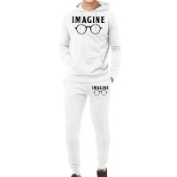 Imagine T Shirt Choose Peace Peaceful Lennon Glasses No War Hoodie & Jogger Set | Artistshot