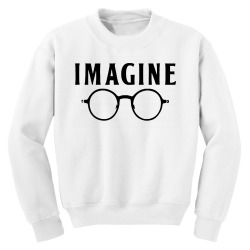 imagine t shirt choose peace peaceful lennon glasses no war Youth Sweatshirt | Artistshot