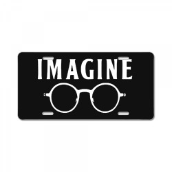 imagine t shirt choose peace peaceful lennon glasses no war License Plate | Artistshot